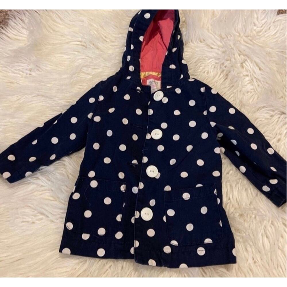 Old Navy baby Girls 18-24 month cotton coat with polka dots